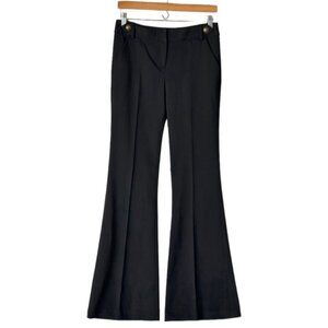 Diane von Furstenberg Flare Dress Pants Sz.8 Black Wool High Rise Bootcut Career